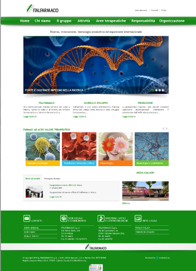 Edisfera realizes the new corporate website of Italfarmaco